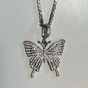 New!       ICY layered Butterfly Necklace